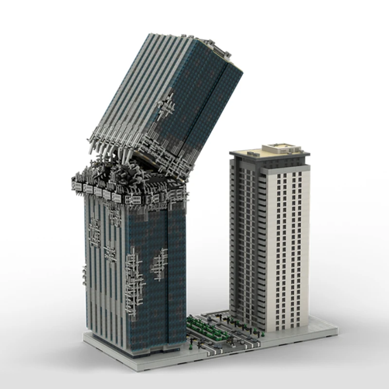 13196 шт. MOC креативный город вид на улицу небоскрень складной восстановленная