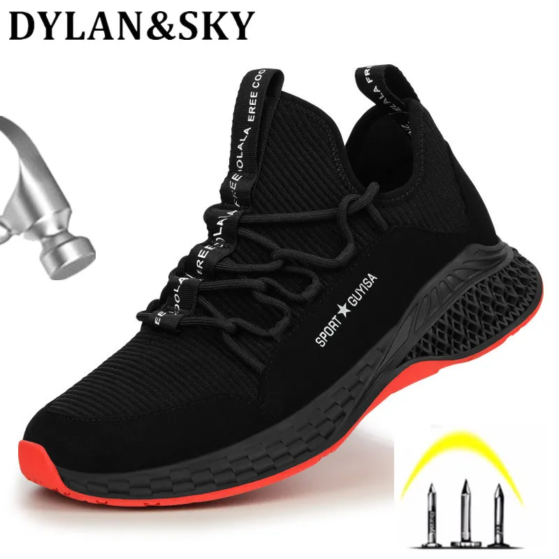 

New Breathable Safety Shoes Men Work Safety Boot with Metal Toe Cap Puncture-Proof Indestructible Shoe Work Footwear Man Shoes