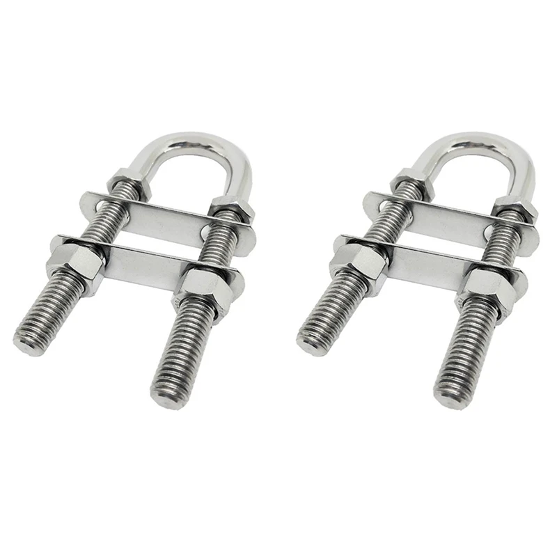 

2X Marine Grade Stainless Steel 304 Bow Eye U-Bolt for Marine Boat Yacht Accessory Hardware