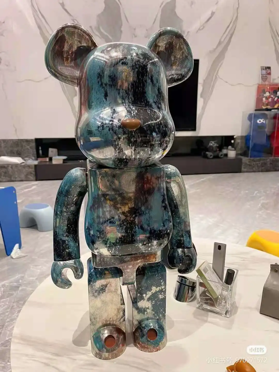 BEARBRICKLYS PUSHEAD 1000% ACTION FIGURE BEARBRICK ИГРУШКА PVC КОЛЛЕКЦИОННАЯ УЛИЧНОГО ИСКУССТВА ДЛЯ ДОМА В КАЧЕСТВЕ ДЕКОРАТИВНЫХ УКРАШЕНИЙ.