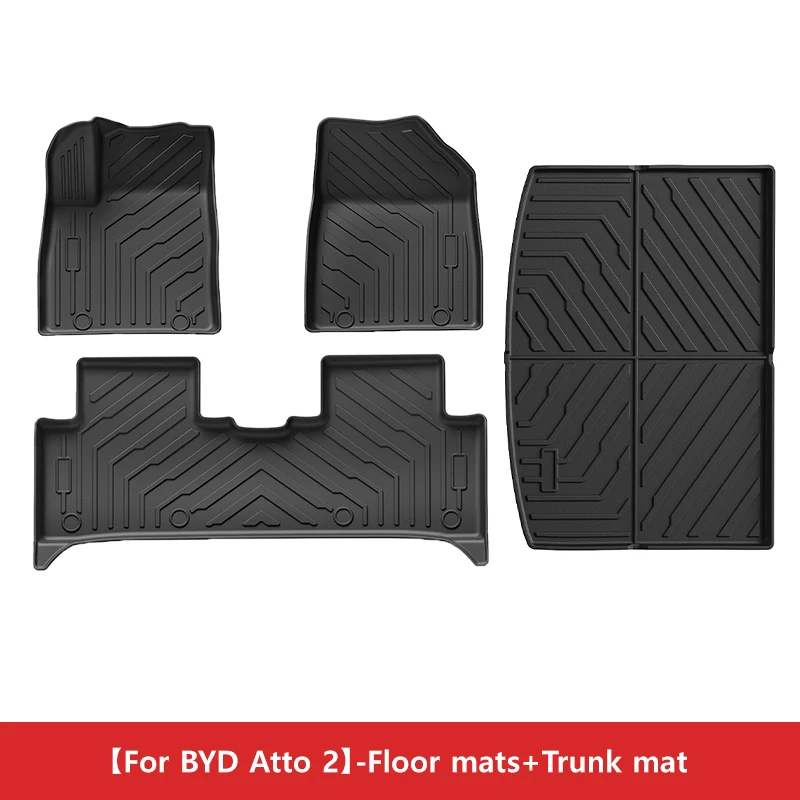 

Автомобильные коврики для BYD ATTO 2 Yuan UP 2024 2025 TPE Коврик в багажник Нескользящий моющийся высокосторонний дизайн Защитные накладки на багажник
