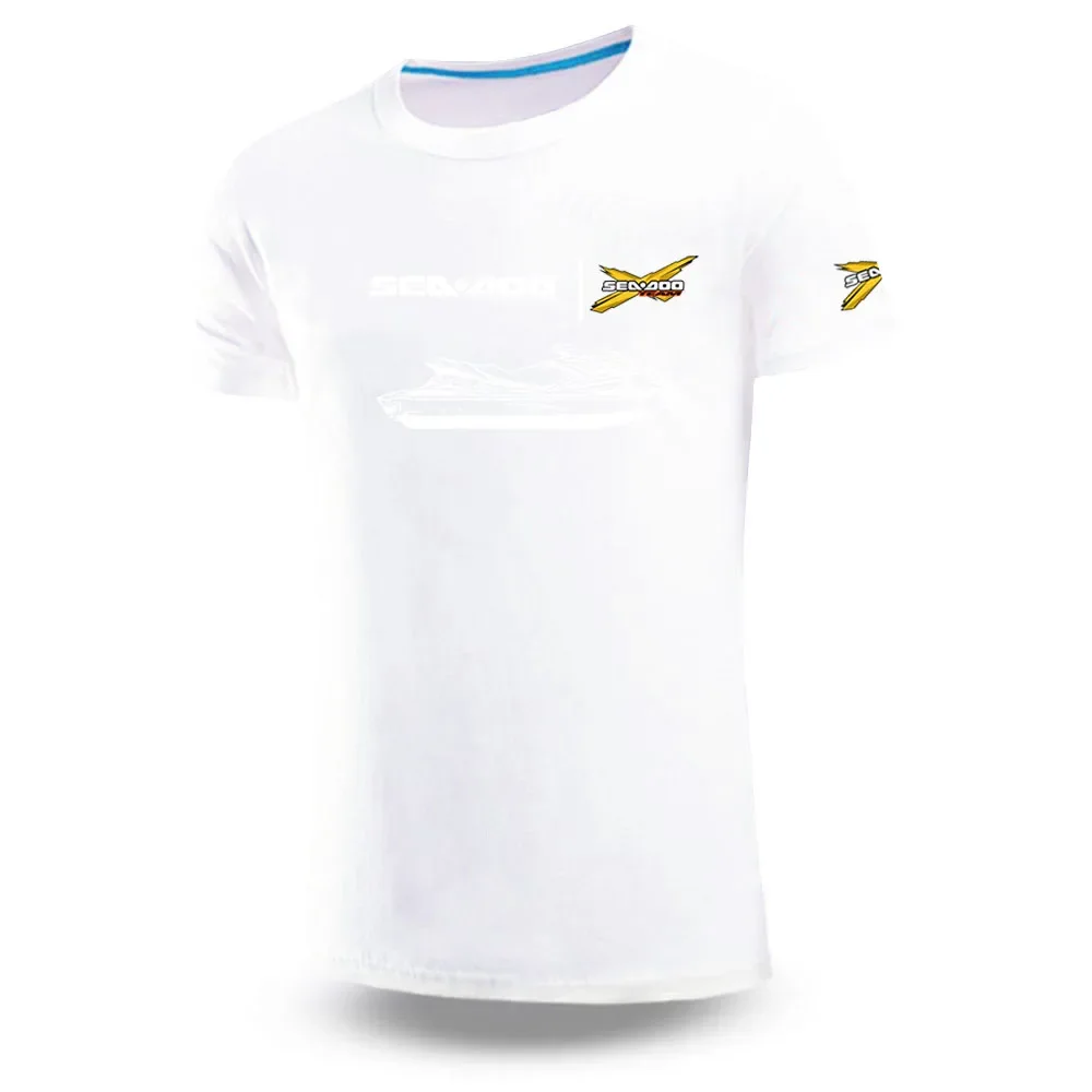 Лето 2024 модная мужская футболка Sea Doo Seadoo Moto с принтом удобные топы для отдыха и