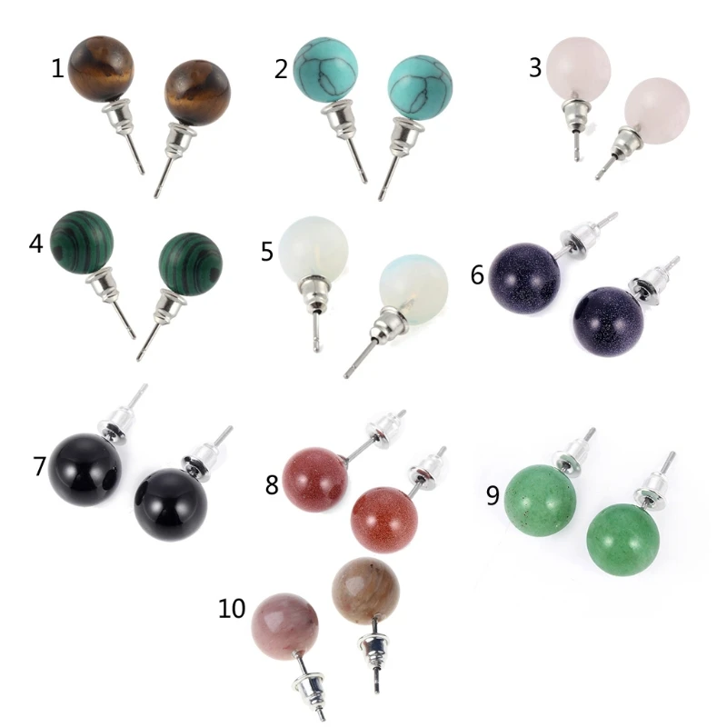 

Fashion Natural Stone Stud Earrings Dangle Earrings All-match Gift for Couples