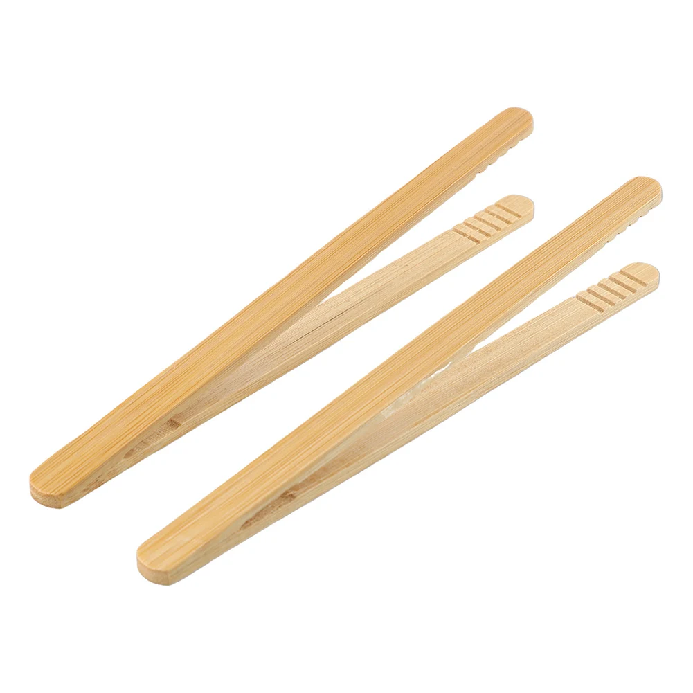 

50pcs Bamboo Wooden Tea Clips Kitchen Food Tongs Salad Toast Tong Tweezer Ice Sugar Tea Clip Teaware Kitchen Accessories