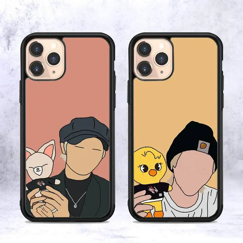

Hot Kpop Stray kids skzoo Phone Case Silicone PC+TPU Case for iPhone 11 12 13 Pro Max 8 7 6 Plus X SE XR Hard Fundas