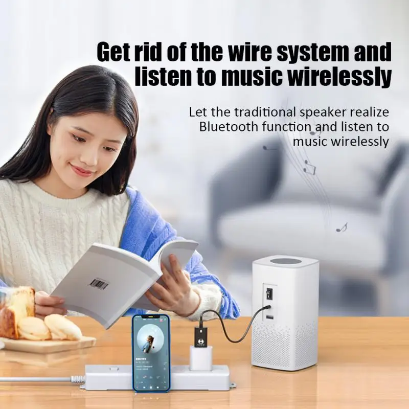 4 In 1 Wireless USB Blue-tooth 5.0 Adapter 3.5mm Jack AUX BT Audio Receiver Transmitter For Car TV Speaker Adapter Stereo