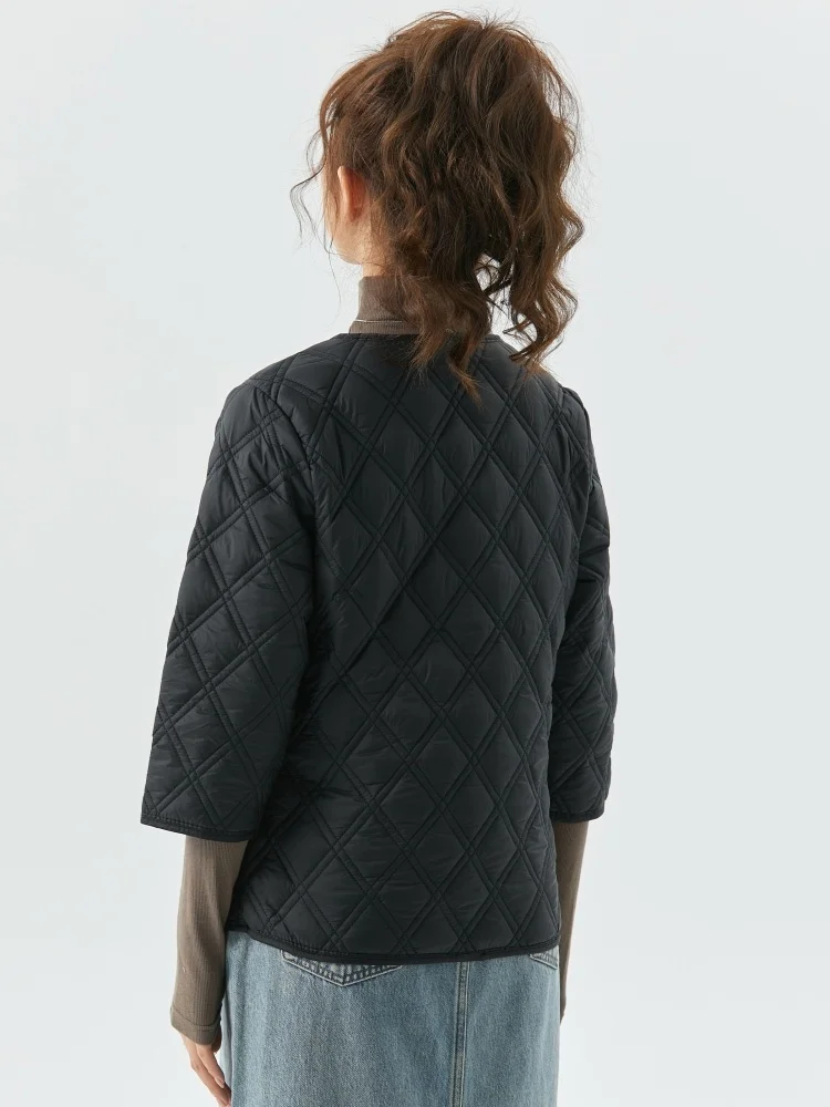 Теплое женское пальто на хлопковой подкладке. Легкая короткая осенне-зимняя