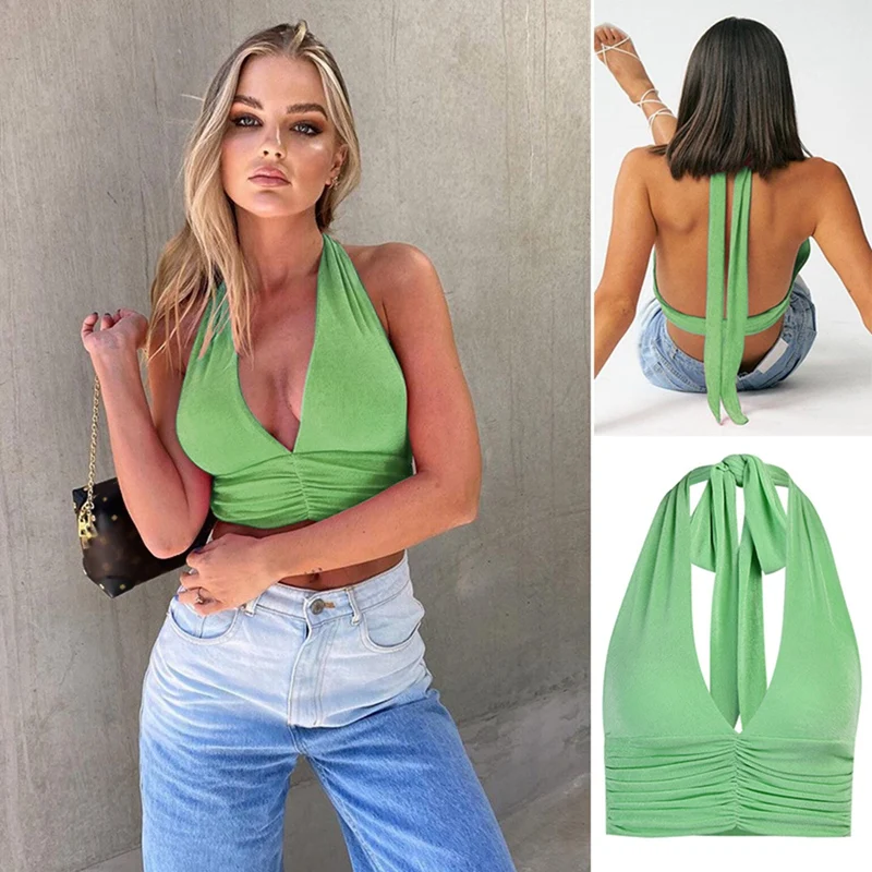 

Женская настенная подвесная Сексуальная трендовая плотно прилегающая пупчатая маленькая слинг зеленого цвета