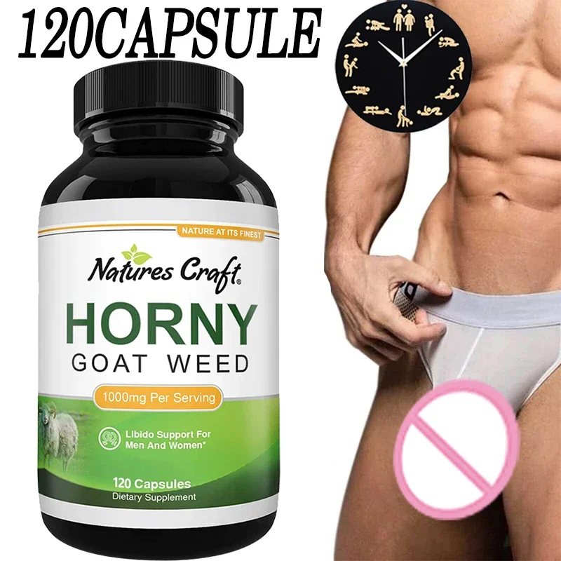 

Male Enhancement Capsules - Natural Horny Goat Weed Supplement - Testicle Booster for Male Performance Enhanced Stamina