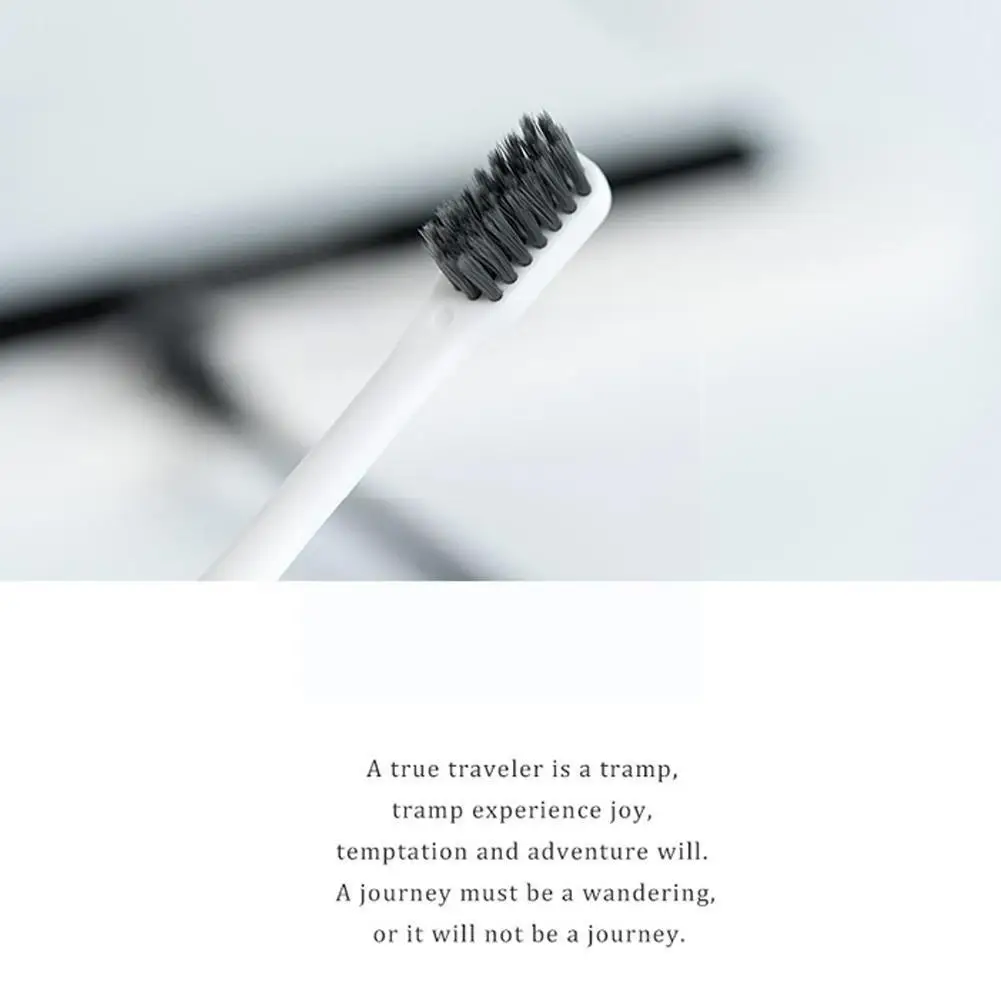 

1pc Bamboo Charcoal Toothbrush Portable Soft Bristle Toothbrush Friendly Cleaning Supplies Household Care Brush Q6g1