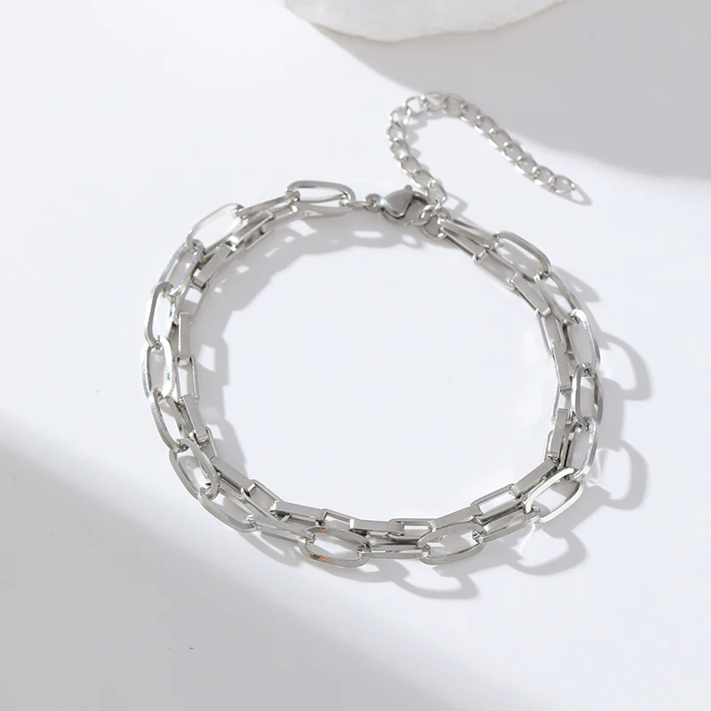 EILIECK Новая мода из нержавеющей стали с металлическими звеньями-цепочками