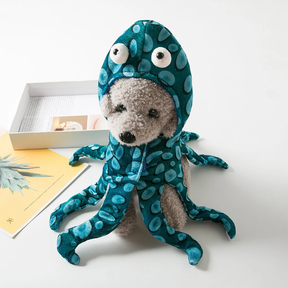 

Pet Jumpsuit Octopus Cosplay Costume Kitten Puppy Halloween Christmas Carnival Party Dress Up Funny Dog Cat Pet Dress Up