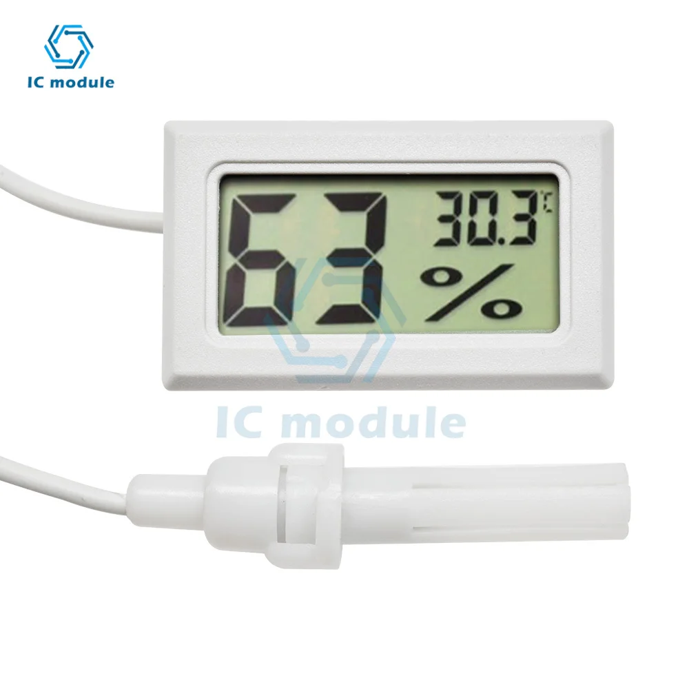 

Embedded Temperature And Humidity Sensor FY-12 Mini LCD Digital Hygrometer Indoor Temperature Gauge Humidity Meter Tape Probe