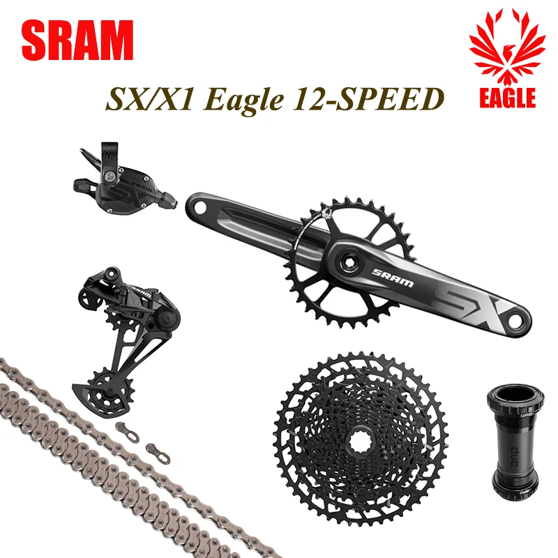 

2021 SRAM SX X1 1000 EAGLE 1x12 11-50T 12 speed Groupset Kit DUB Trigger Shifter Derailleur Chain Crankset with PG1210 Cassette