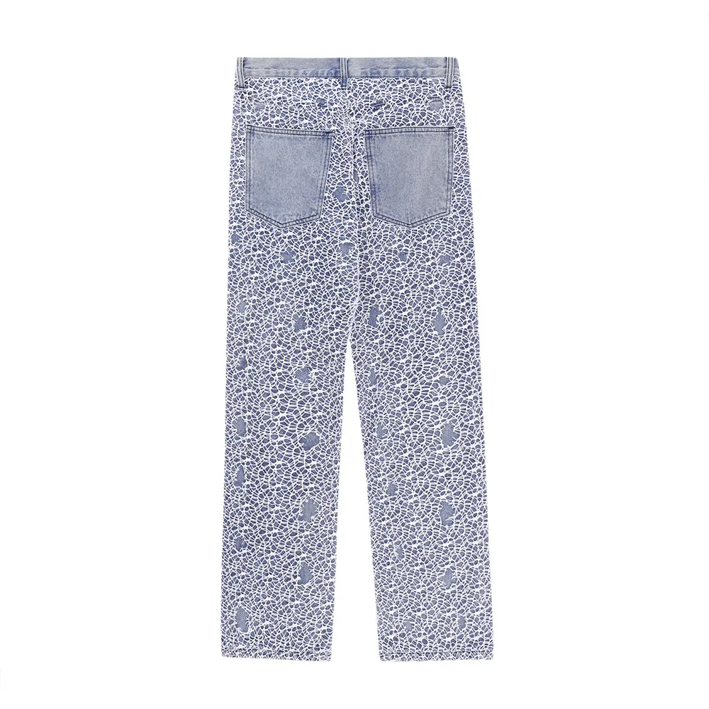 Hollow out jeans for men harajuku streetwear pants for men y2k men’s jeans designer streetwear men cargo jeans