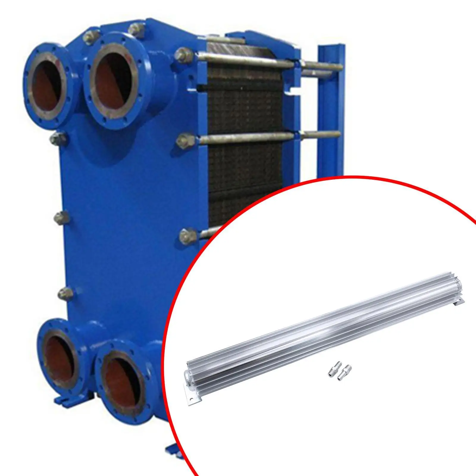 Универсальный двухпроходный Алюминиевый Масляный радиатор с алюминиевой