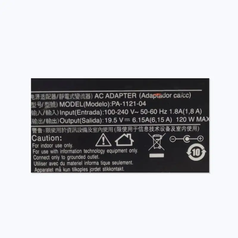 Оригинальное зарядное устройство-адаптер переменного тока для LG 19 5 в 120 А Вт