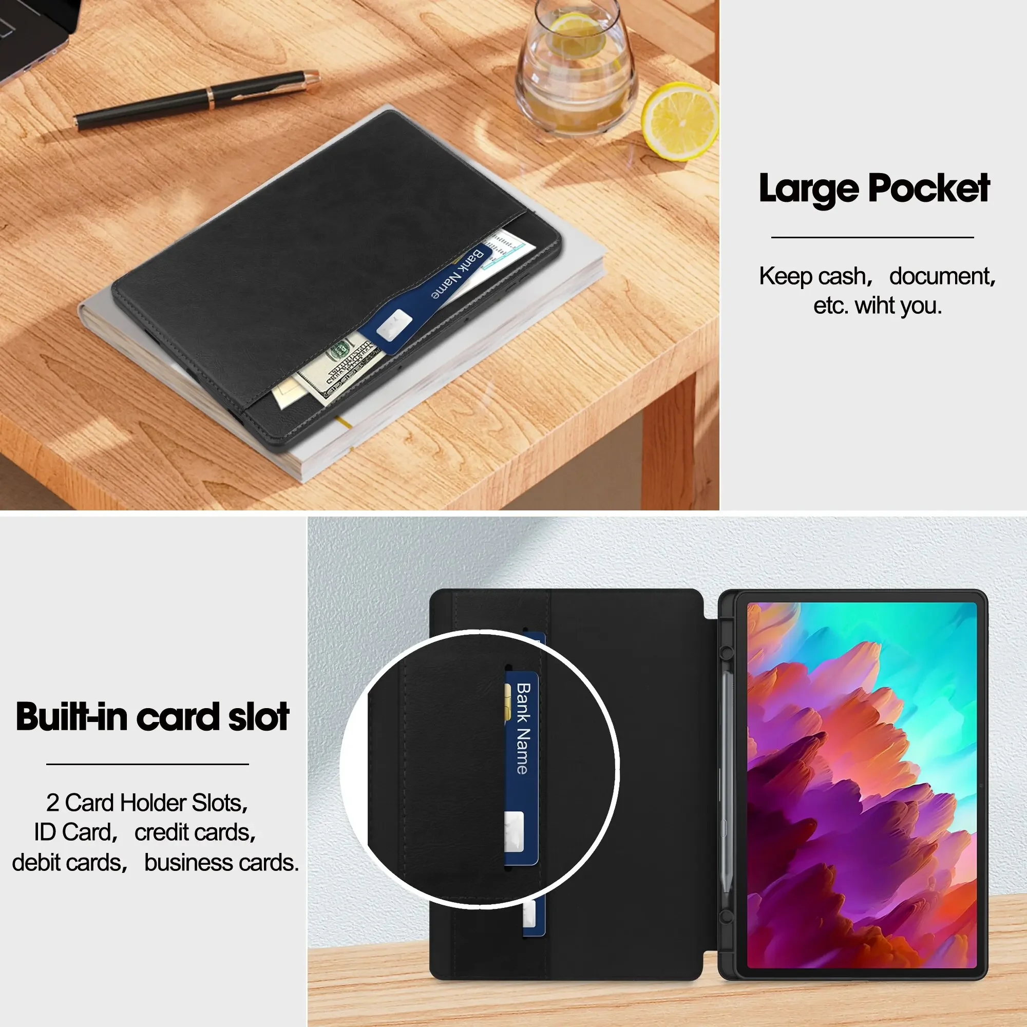 Чехол для Lenovo Xiaoxin Pad Pro 12 7 2023 складная подставка Магнитная задняя крышка P12 дюймов