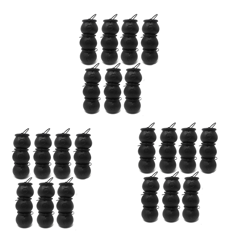 

72 Pack Plastic Black Witch Candy Bowls Cauldrons,Pot With Handle ,For Halloween, Easter, St Patrick's Day Party Favors
