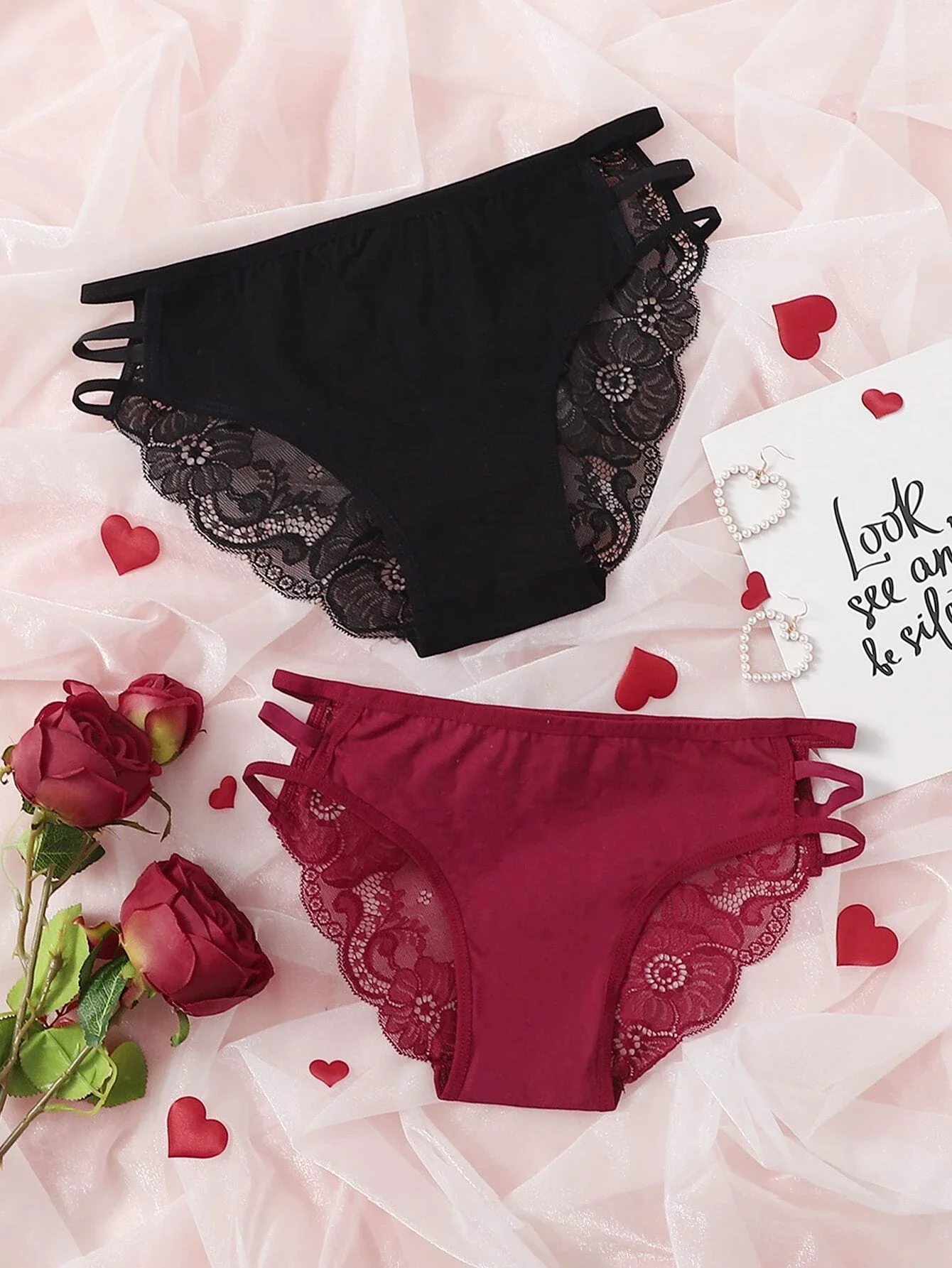 

2pack Floral Lace Panty Set
