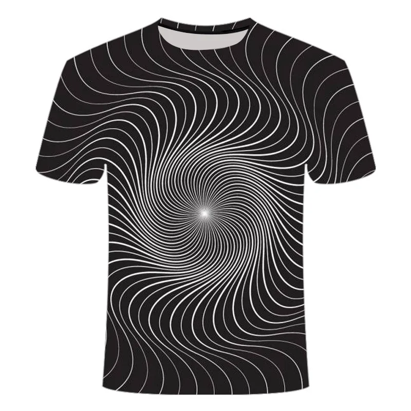 

New Hot Three-dimensional Dizziness Paisley Graphic T Shirts Summer 3D Fashion Men's Tees With Print Pattern Short Sleeve Tops