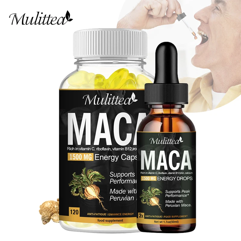 

Mulittea 2X-Maca-Root-Extract Sexual Tonics Male Energy for Potency Erection Strong Men's Booster Enhancer Serum Max Power Kit