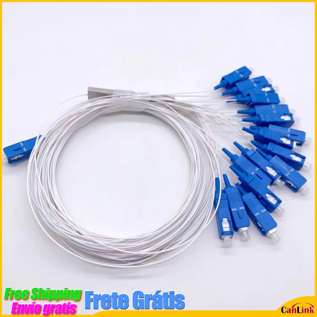 5 шт. 10 шт. SC/UPC ПЛК-сплиттер 1x2 1X8 1x1 1x32 SM однорежимный 0,9 мм G657A1 фотоэлемент 1 м FTTH волоконно-оптический сплиттер