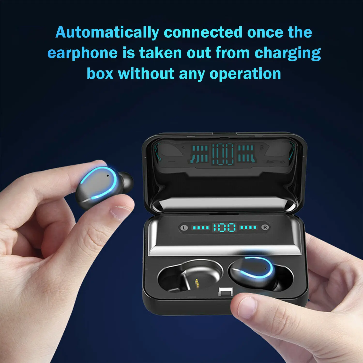 

Bluetooth 5.0 Earbuds TWS Wireless LED Digital Display Earphone Sport Waterproof 8D 9D Touch Stereo Charging Box Earbuds002