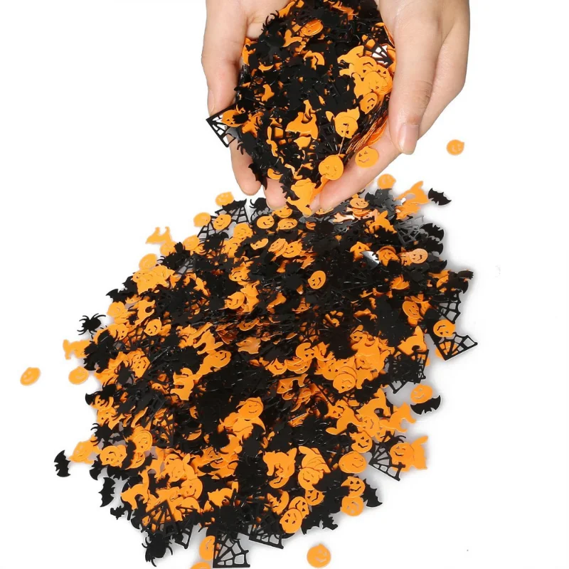 

30g Halloween Pumpkin Witch Spider Web Bat Confetti for Home Party Decoration DIY Scrapbooking Supplies Halloween Decoration