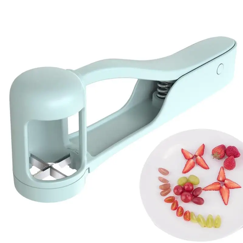 

Grape Slicer For Toddlers Fruit Cutter Cherry Tomato Cutter Small Seedless Fruit Easily And Quickly With 304 Stainless Steel