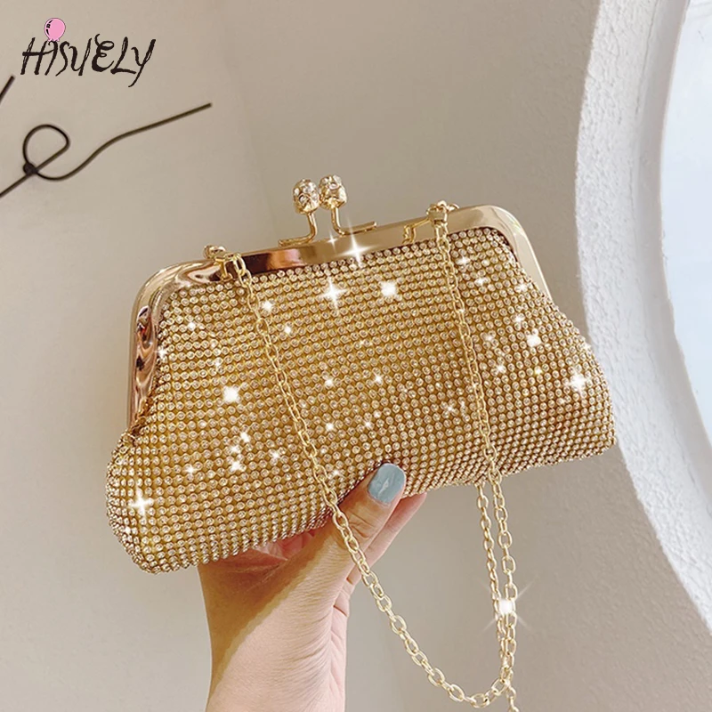 Hasp Luxury Handbag Elegent Chain Women Shoulder Crossbody B