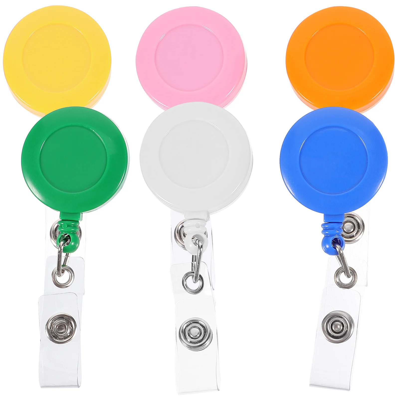 

6Pcs Badge Clip Multi-use Badge Holder Badge Reel for Nurse Small Colored Badge Reel Card Holder