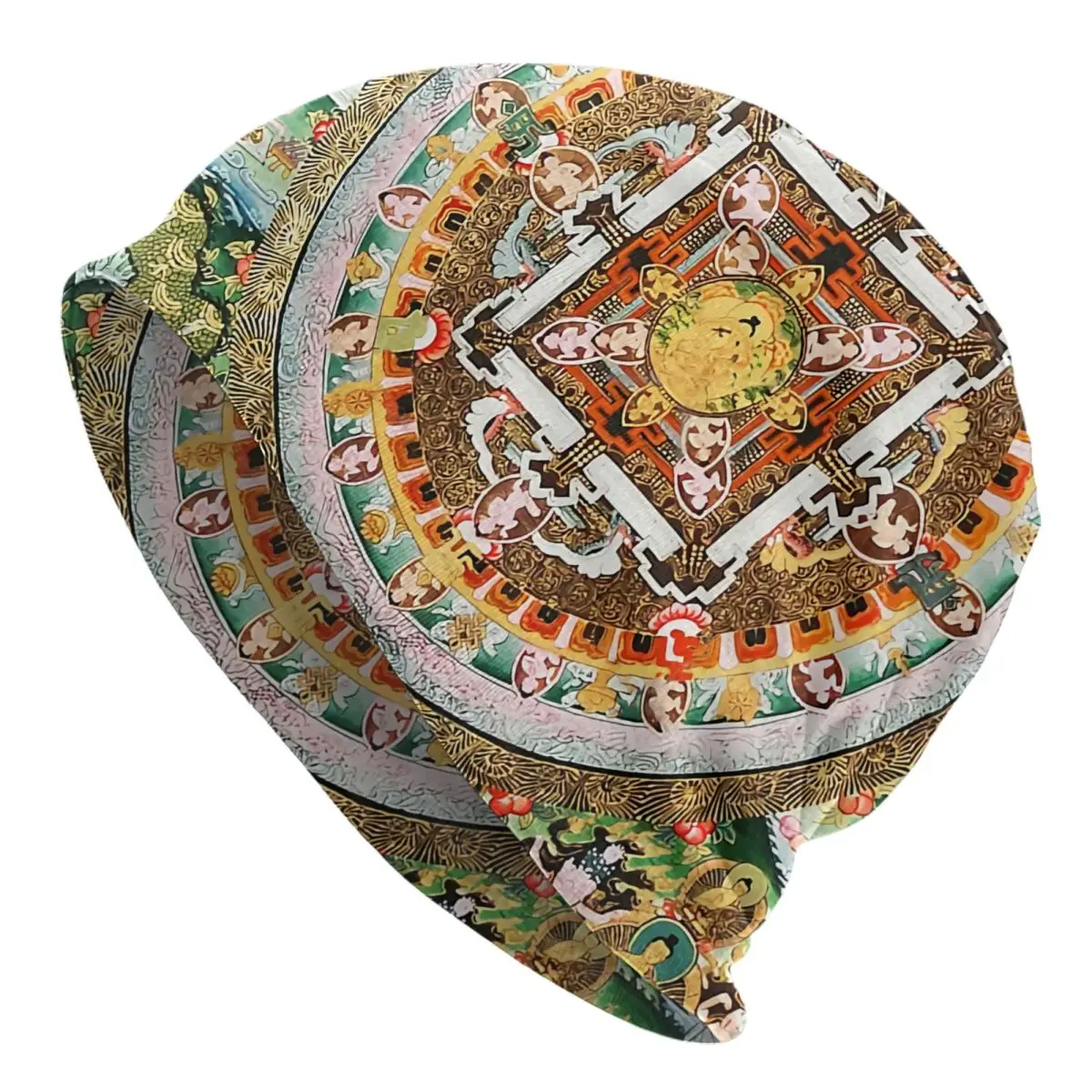 

Bonnet Hats Hindu India God Indian Gods Lord Ganesh Men Women's Buddhist White Tara Mandala Cap Hip Hop Skullies Beanies Caps