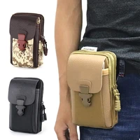 edc molle bag purse double layer outdoor waterproof military waist fanny pack men phone pouch camping hunting tactical waist bag