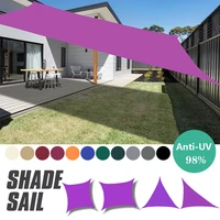 purple garden sun shade sail waterproof anti uv triangle rectangle shade canvas outdoor camping awning courtyard pool shade
