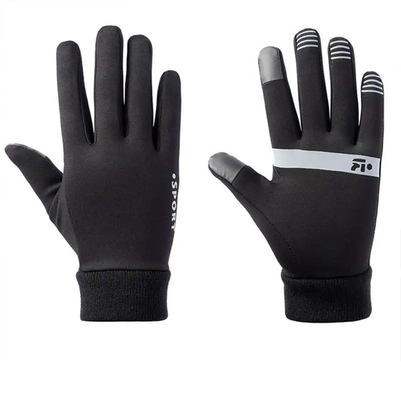 

Уличные теплые перчатки корейской версии, осенне-зимние ветрозащитные перчатки с надувным пальцем для сенсорных экранов для мужчин и женщин