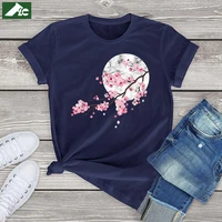 100 cotton unisex tops sakura cherry blossom japans favorite flower sweet women t shirt oversized graphic female t shirt