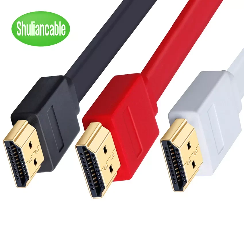 

Shuliancable HDMI-compatible cable video Flat cable 1.4 1080P 3D Cable for HDTV XBOX PS3 computer