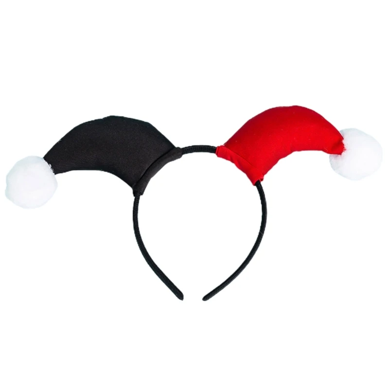 

Halloween Clown Color Matching Clown Horn Shape Headband Movie Evil Hair Hoop Gothic Cosplay Costume Headpiece