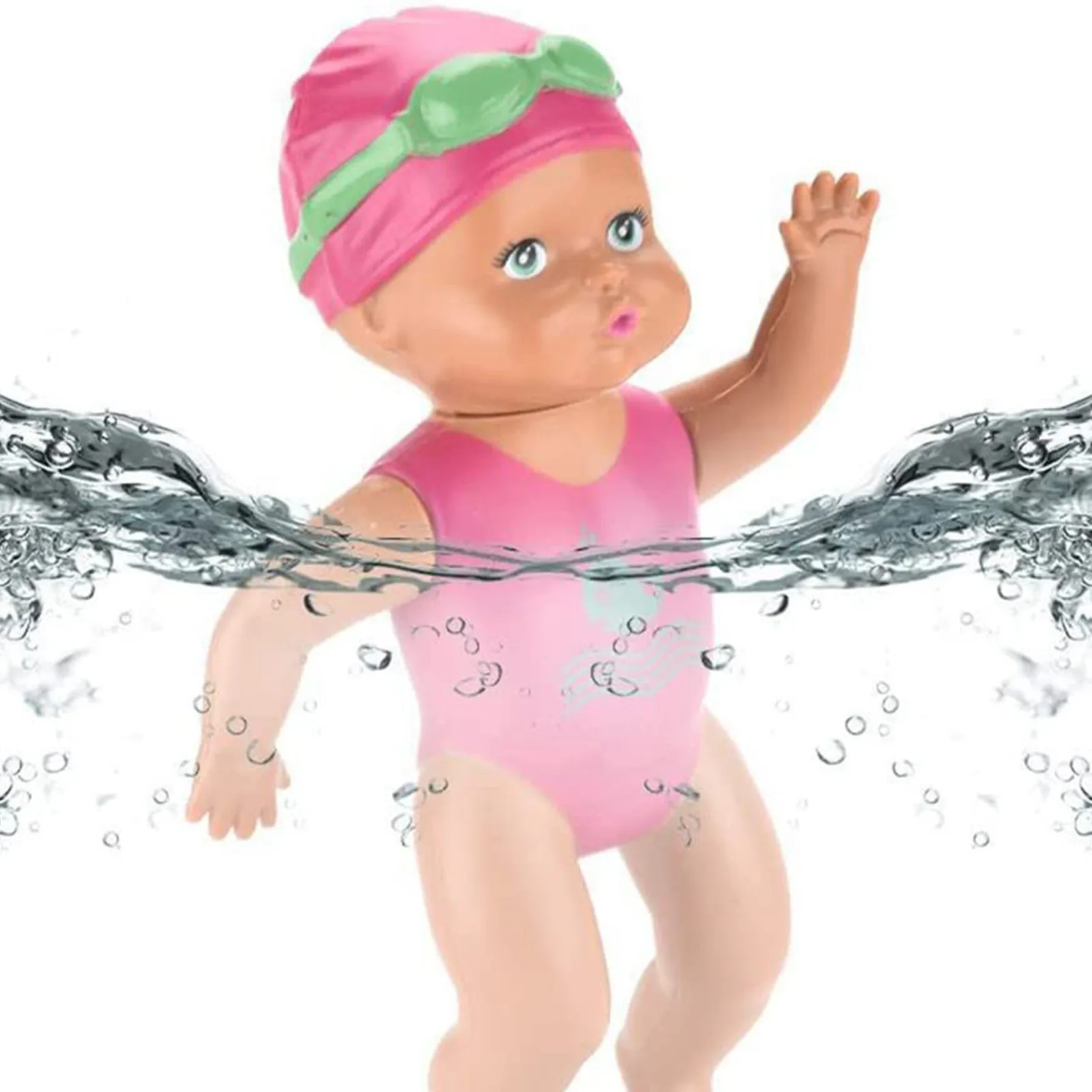 

Realistic Newborn Wind Up Shower Toys Waterproof Floating Doll Kids Bathtub Swimming Game Clockwork Rowing Toys For Baby Gifts