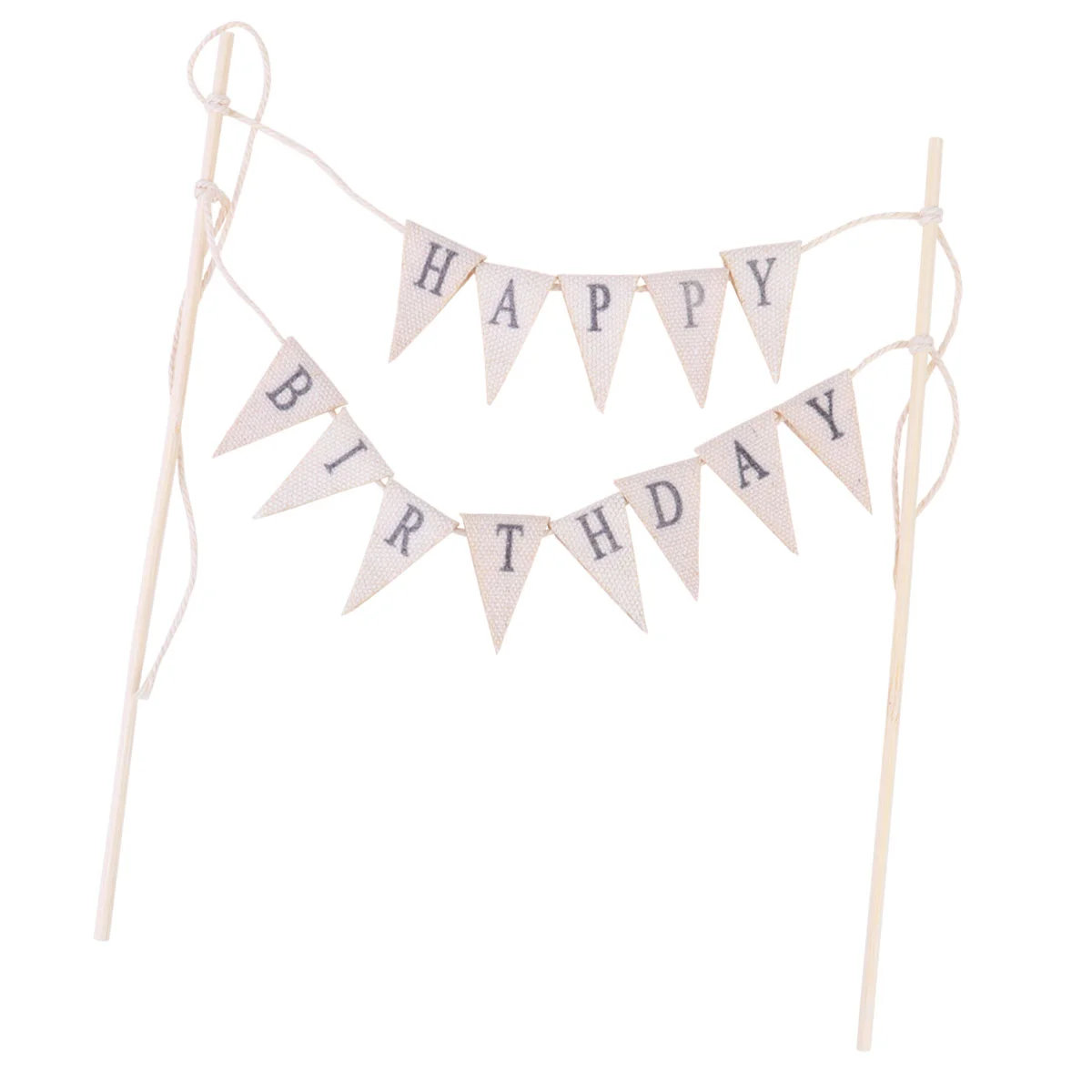 

Cake Topper Garland Birthday Party Bunting Vitnage Pennant Flag Banner Happy Decoration