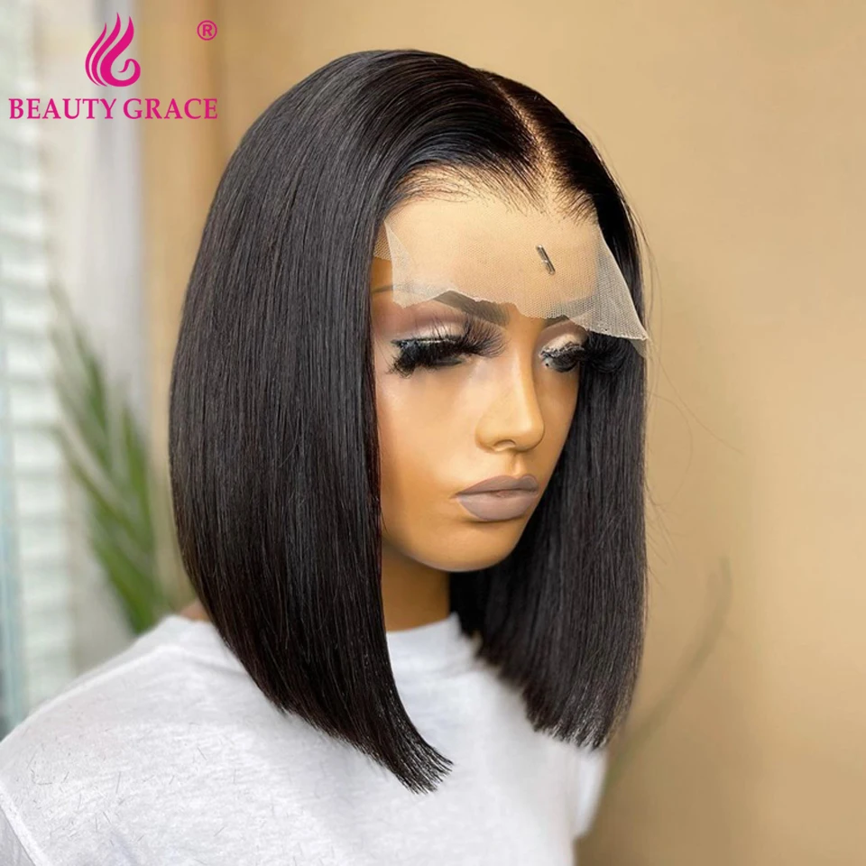 328 Great New Straight Hd Lace Frontal Wig Bob Wig Straight Frontal Wig Hd Lace Closure Wig Straight Lace Front Human Hair Wigs