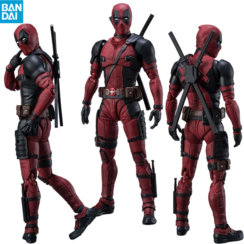 

In Stock BANDAI S.H.Figuarts Marvel Deadpool 6inches SHF PVC Anime Action Figures Model Collection Toy For Boys Gift