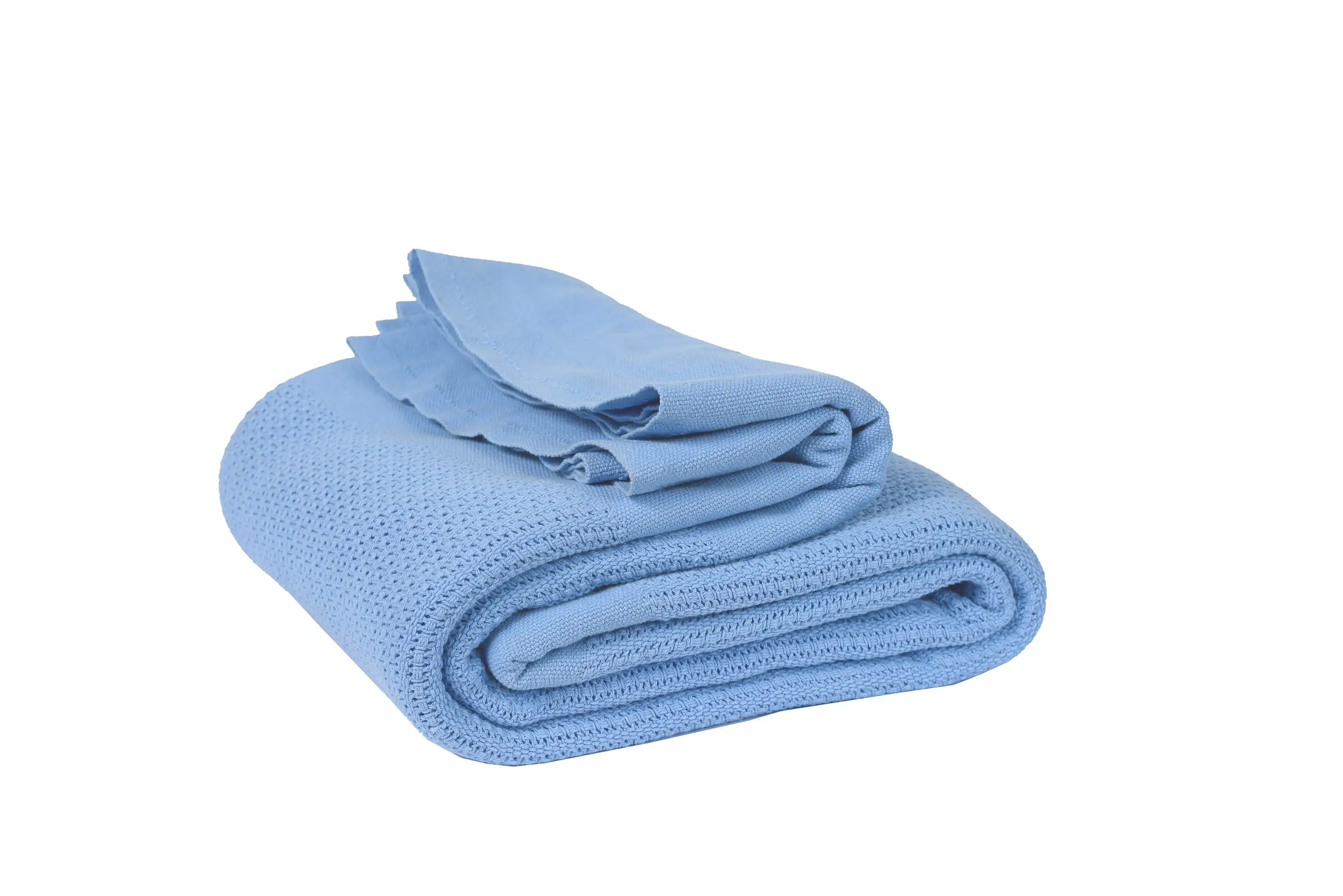 

Hospital Thermal Blanket 66x90 in. Blue Open-Cell Weave