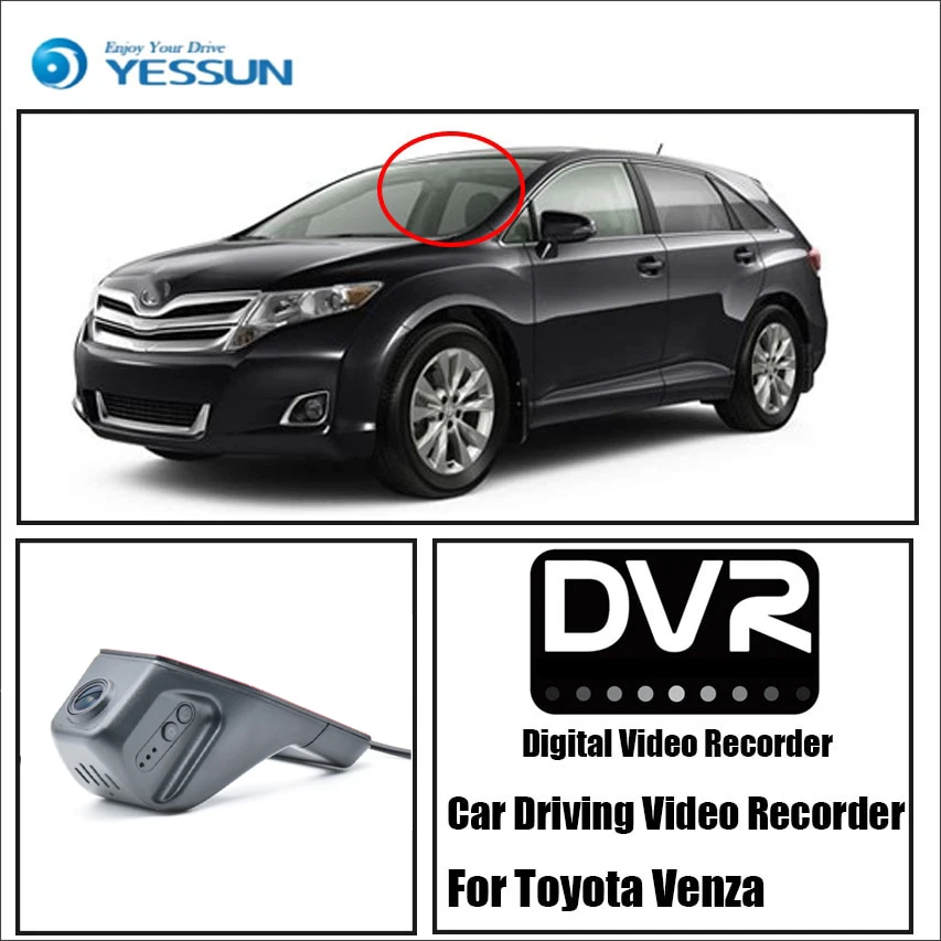 

YESSUN Car DVR Digital Video Recorder For Toyota Venza HD 1080P Front Camera Dash Not Reverse Parking Camera