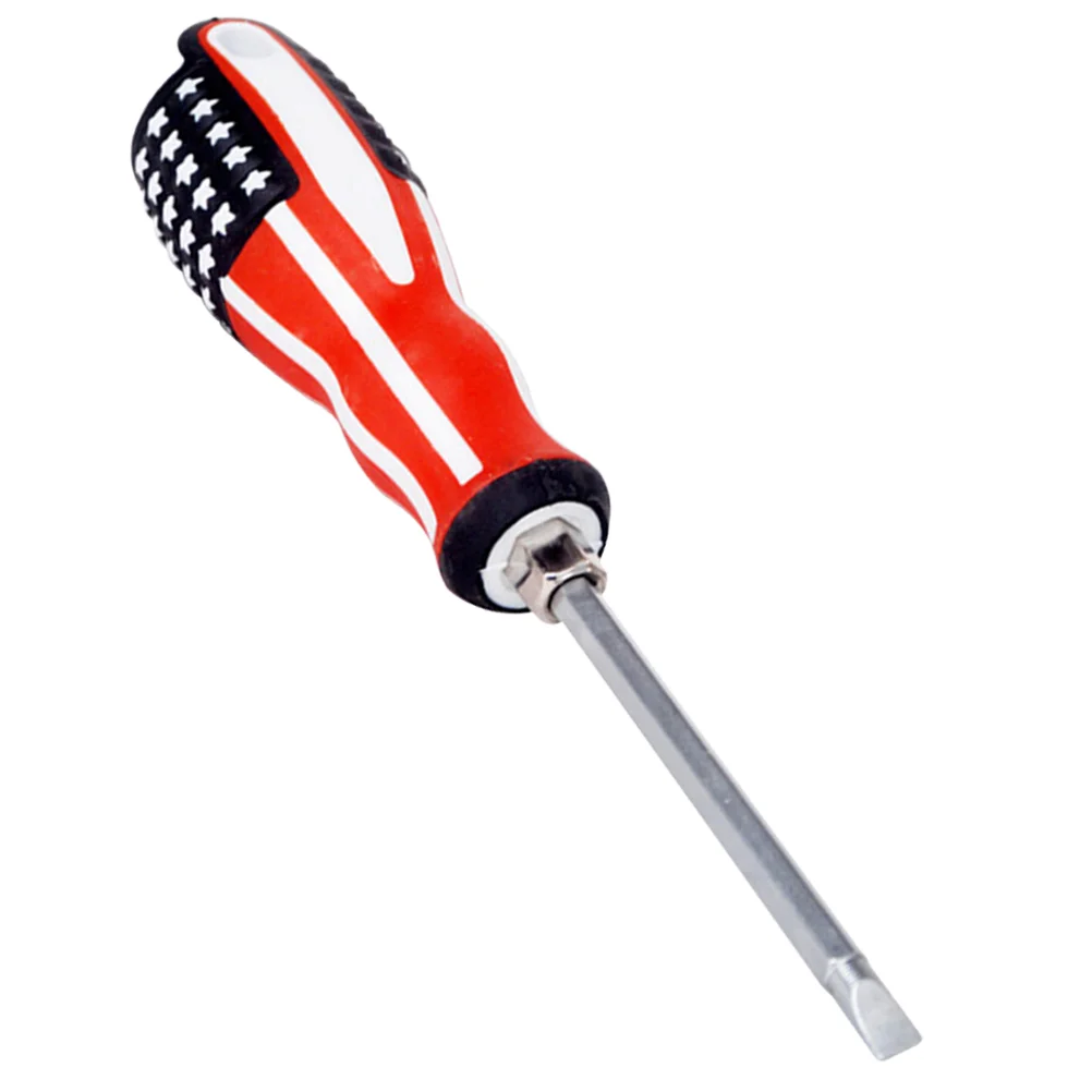 

Hand Screwdriver Tool Flat Heads Dual Purpose Portable Magnetic Metal Cross Tip