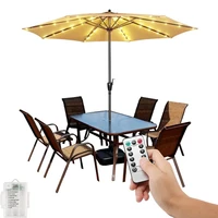 104led patio umbrella lights waterproof garden umbrella lights with remote control 8 brightness mode for outdoor patio backyard