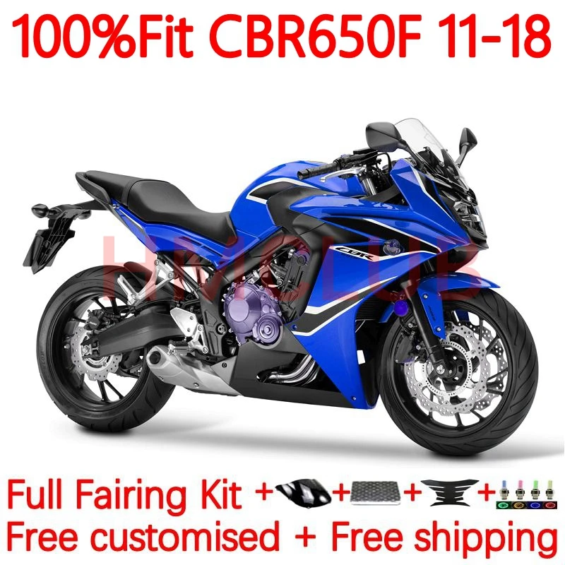 

CBR650 F For HONDA CBR 650F 650 CC CBR650F 2011 2012 2013 2014 2015 2016 2017 2018 blue white CBR-650F 11 18 Fairings 61No.44