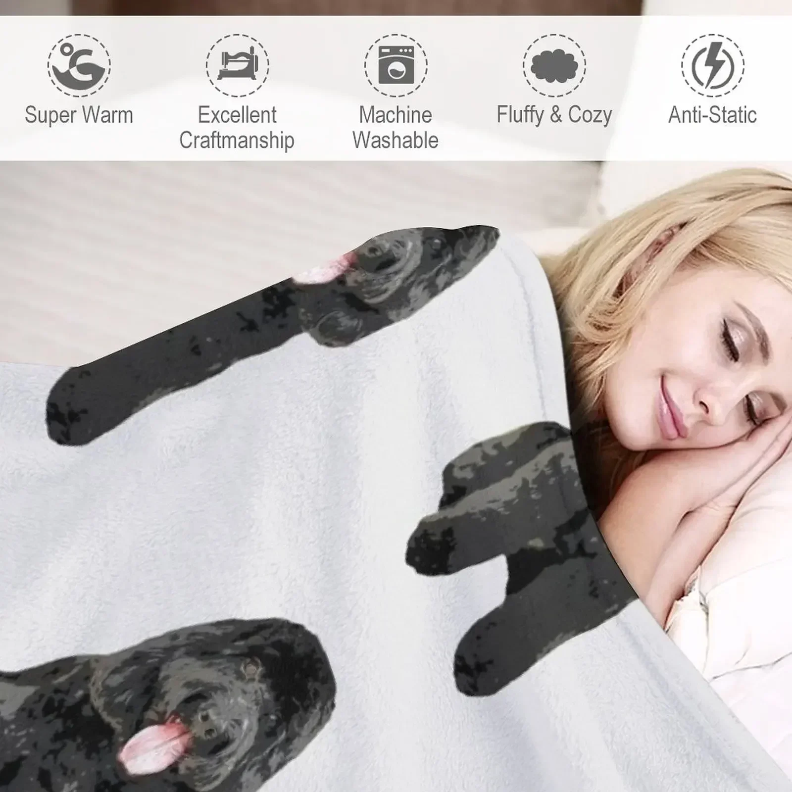 Cockapoo Cockerpoo черное одеяло с рисунком собаки теплые зимние одеяла украшения для