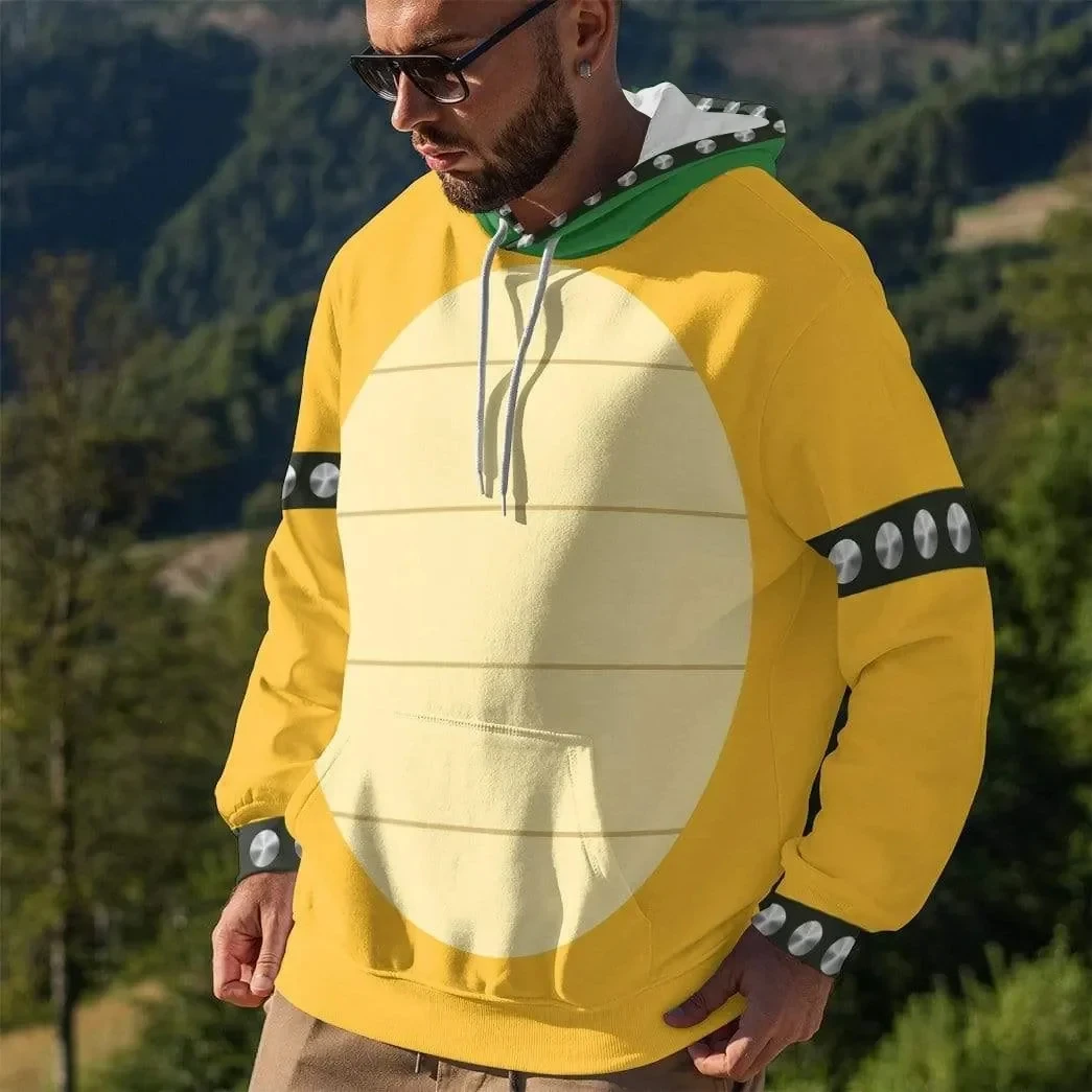 

New Men Hoodie Cartoon Bowser 3D Printed Women Hoodies Long Sleeves Pullover Unisex Casual Zipper Jacket Cosplay Costumes